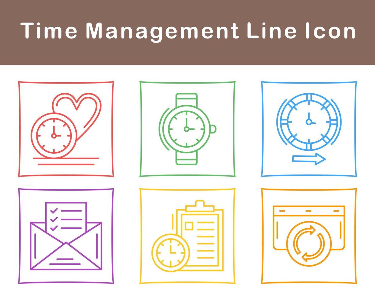 Time Management Vector Icon Set
