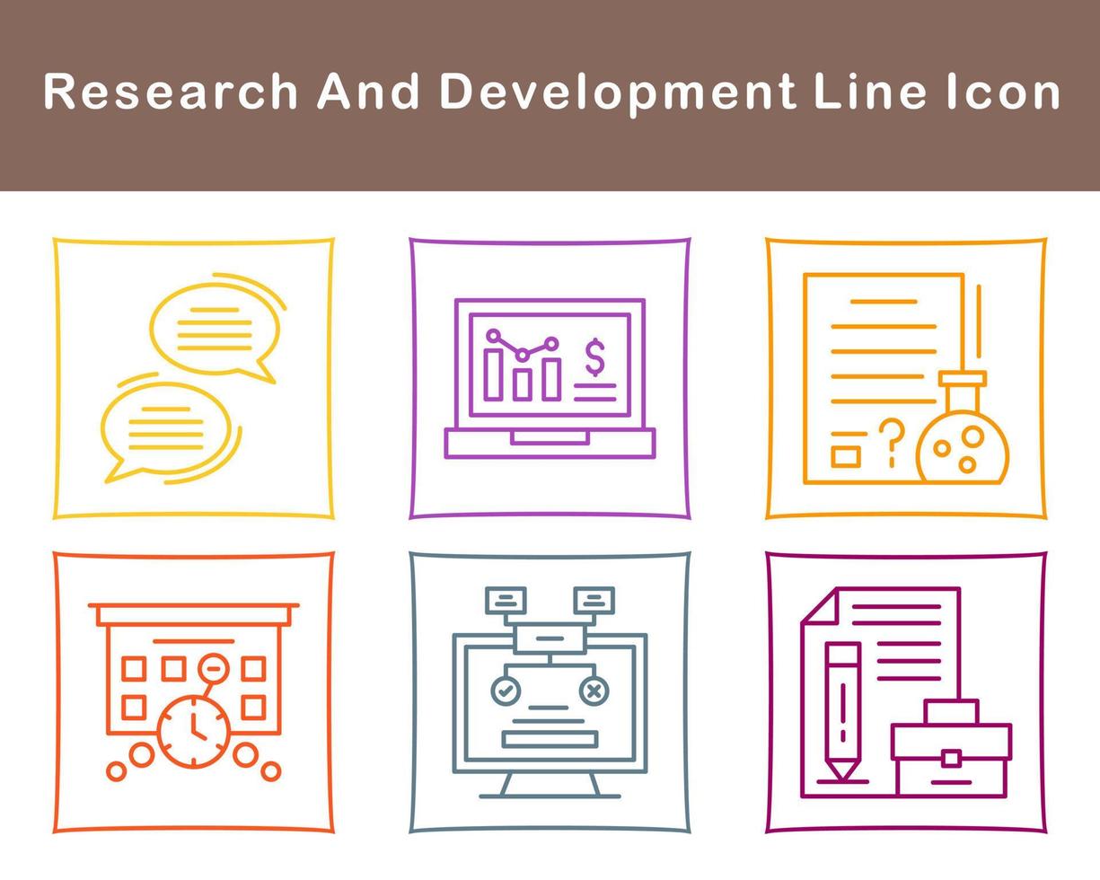 Research And Development Vector Icon Set