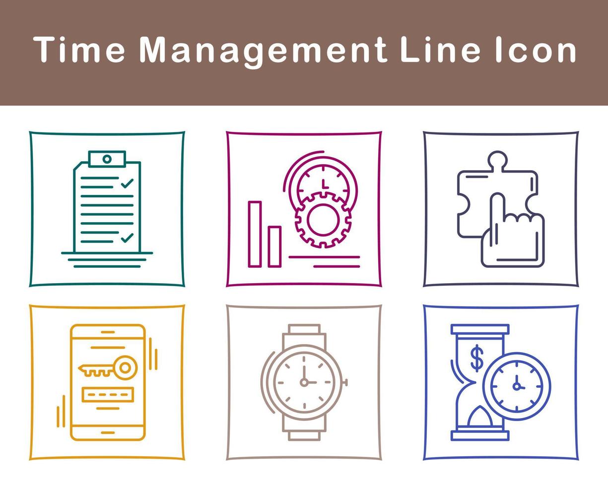 Time Management Vector Icon Set