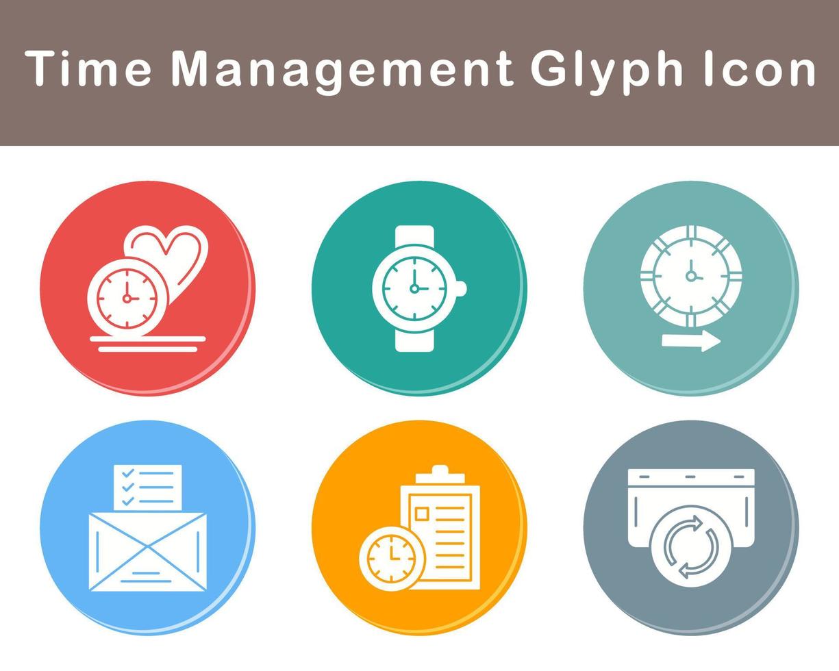 Time Management Vector Icon Set