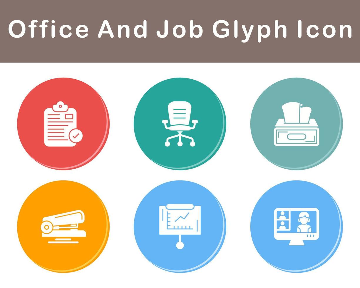 Work Office And Job Vector Icon Set