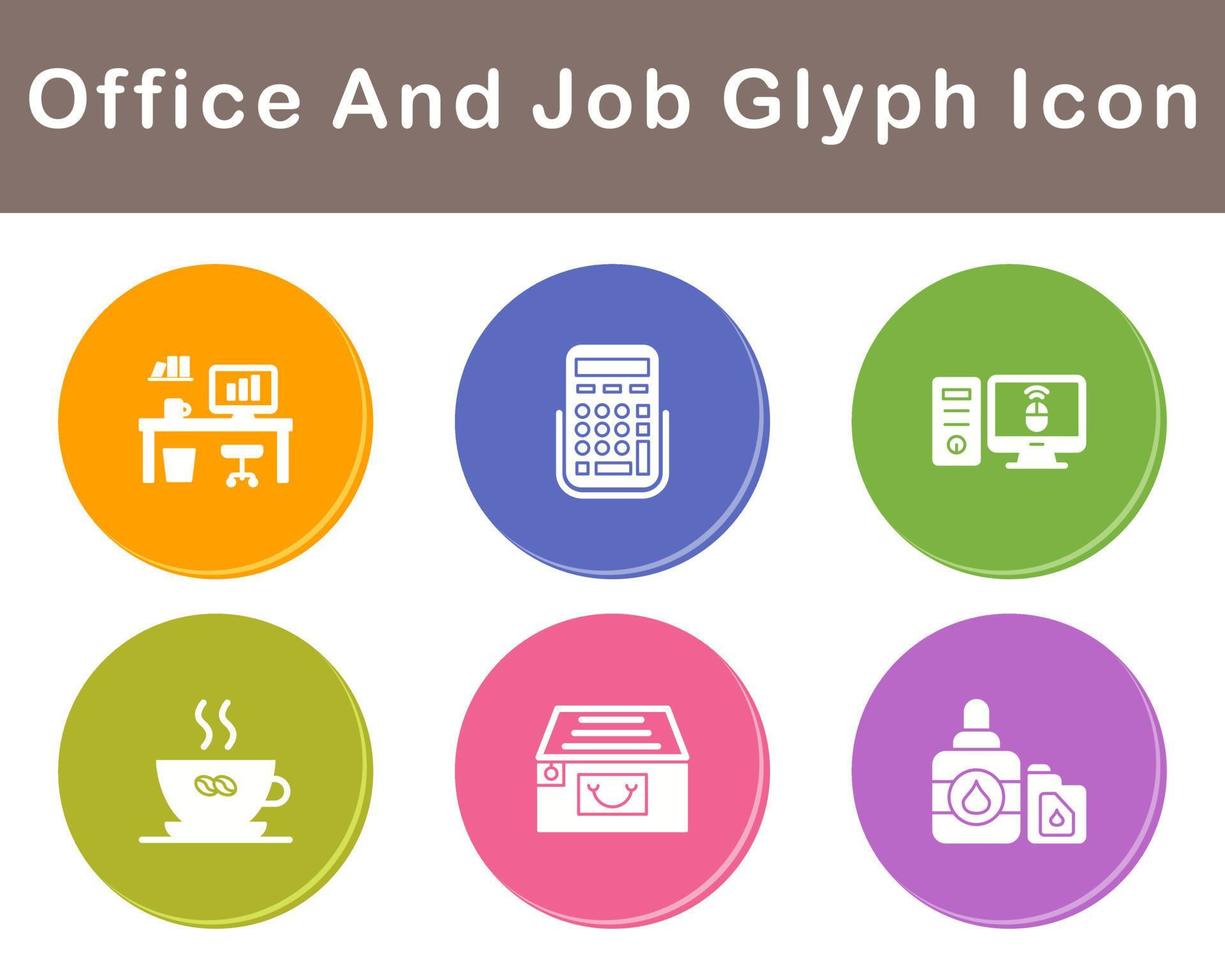 Work Office And Job Vector Icon Set