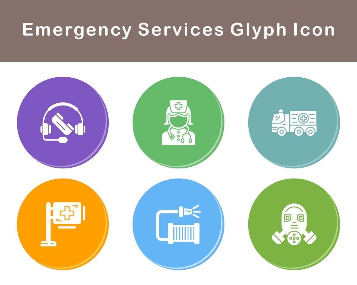 Emergency Services Vector Icon Set