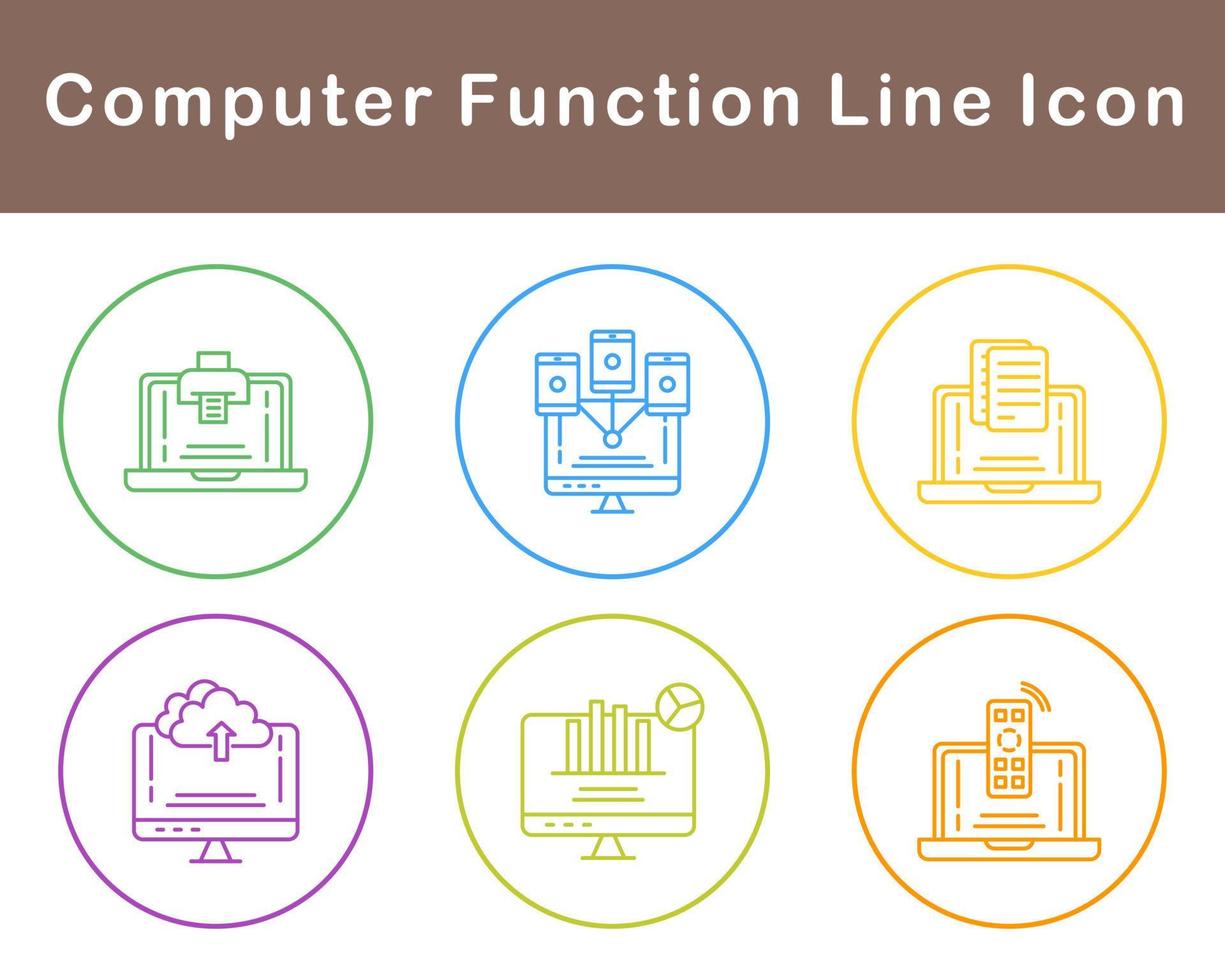 Computer Function Vector Icon Set