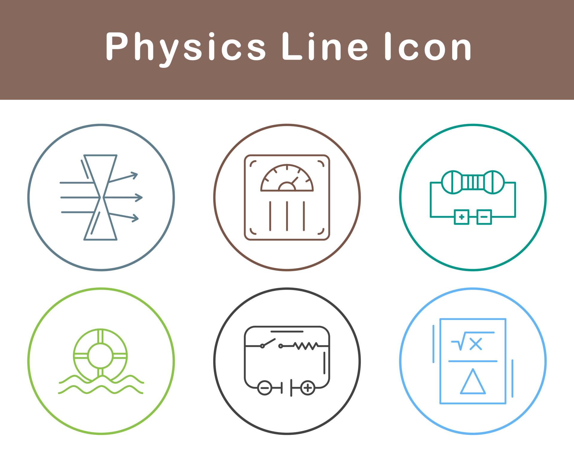 Physics Vector Icon Set 21508607 Vector Art at Vecteezy