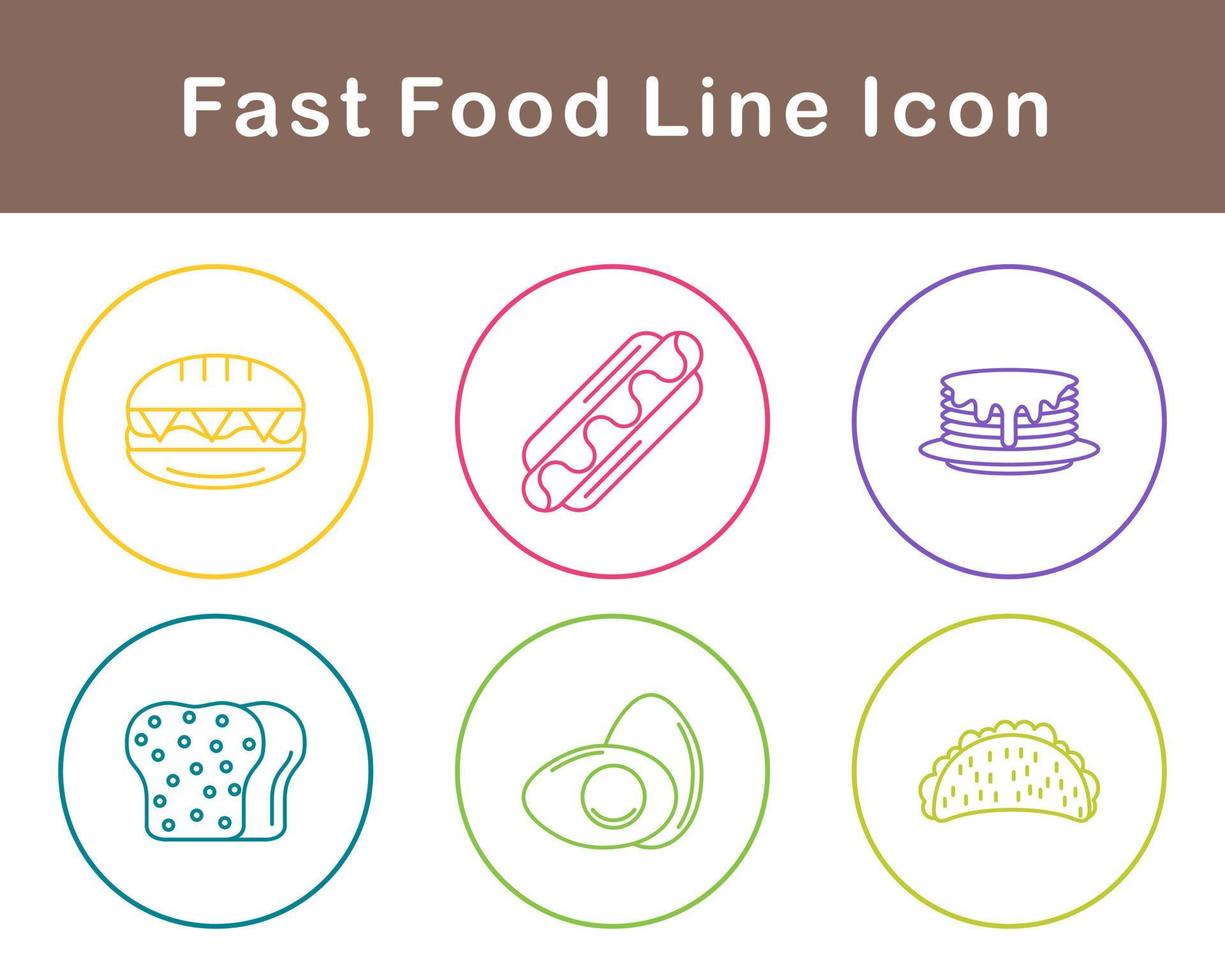 Fast Food Vector Icon Set