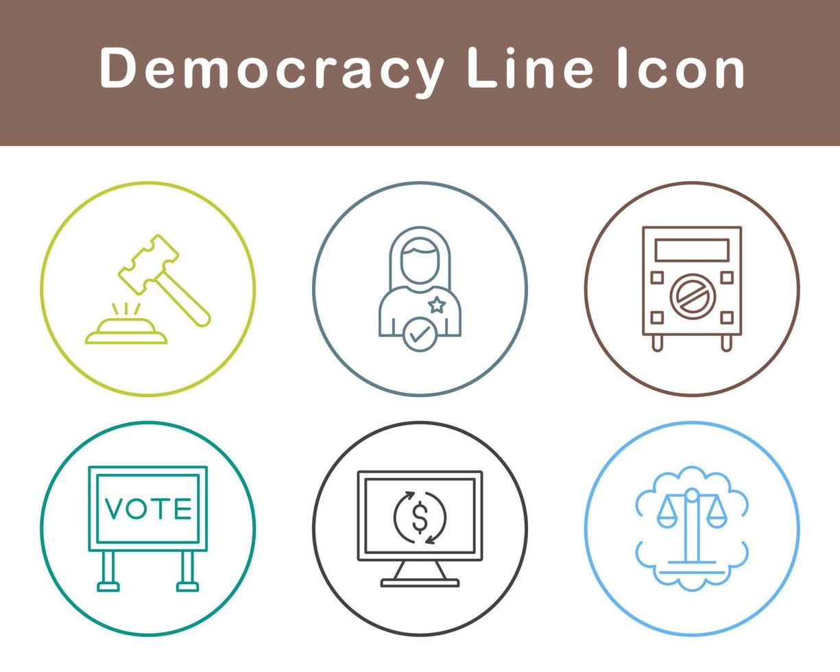 Democracy Vector Icon Set