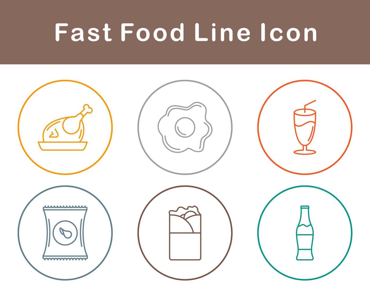 Fast Food Vector Icon Set