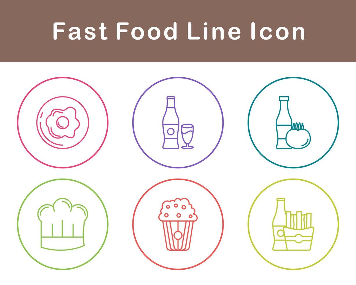 Fast Food Vector Icon Set