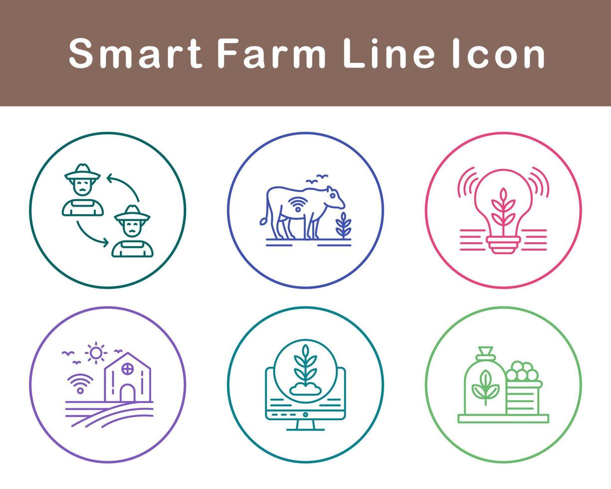 Smart Farm Vector Icon Set