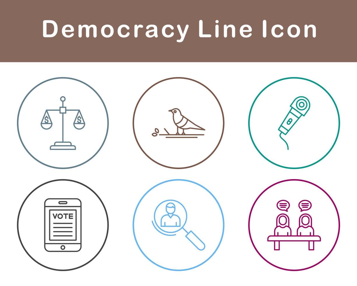 Democracy Vector Icon Set