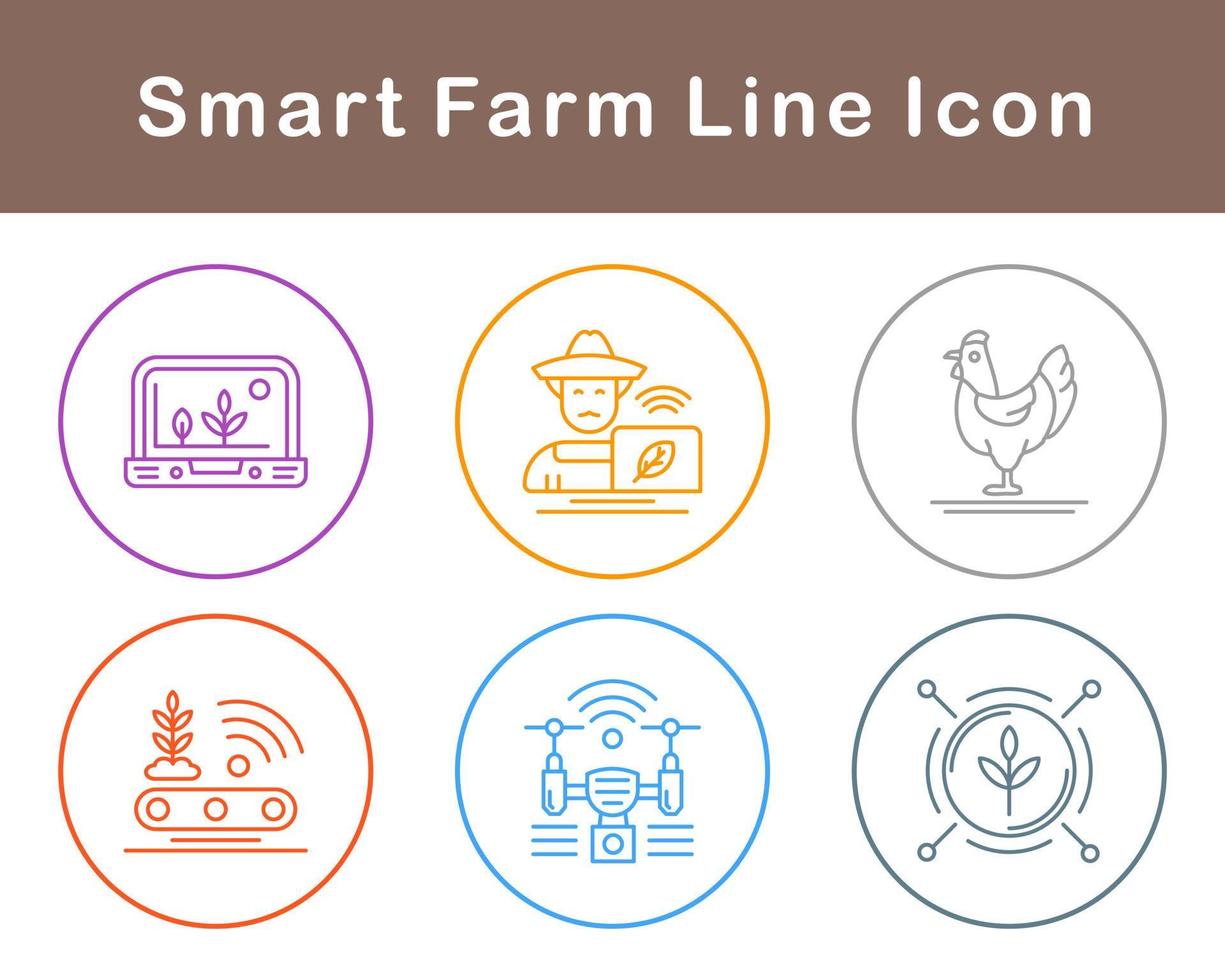 Smart Farm Vector Icon Set