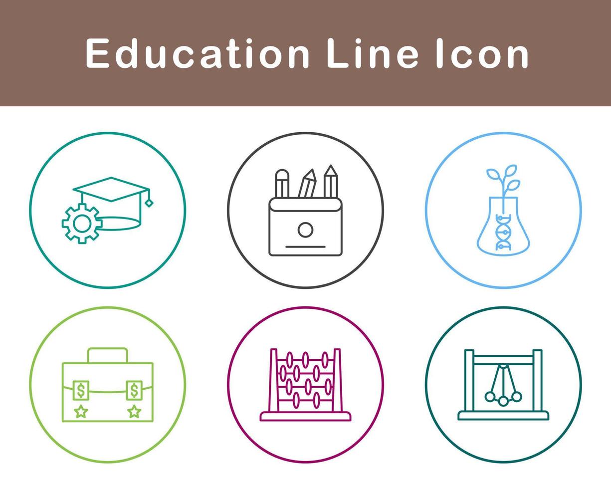 conjunto de iconos de vector de educación