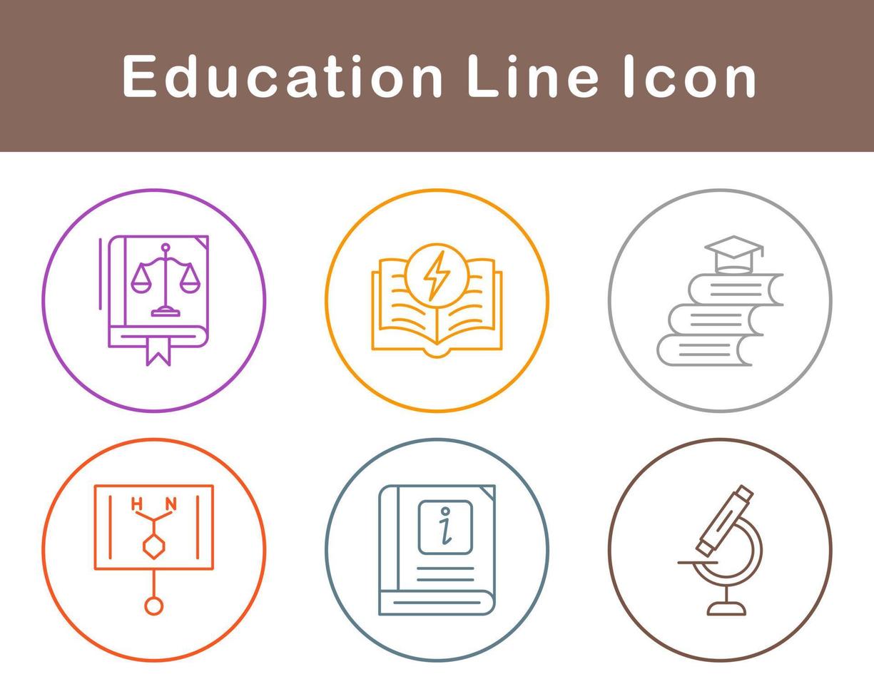 conjunto de iconos de vector de educación