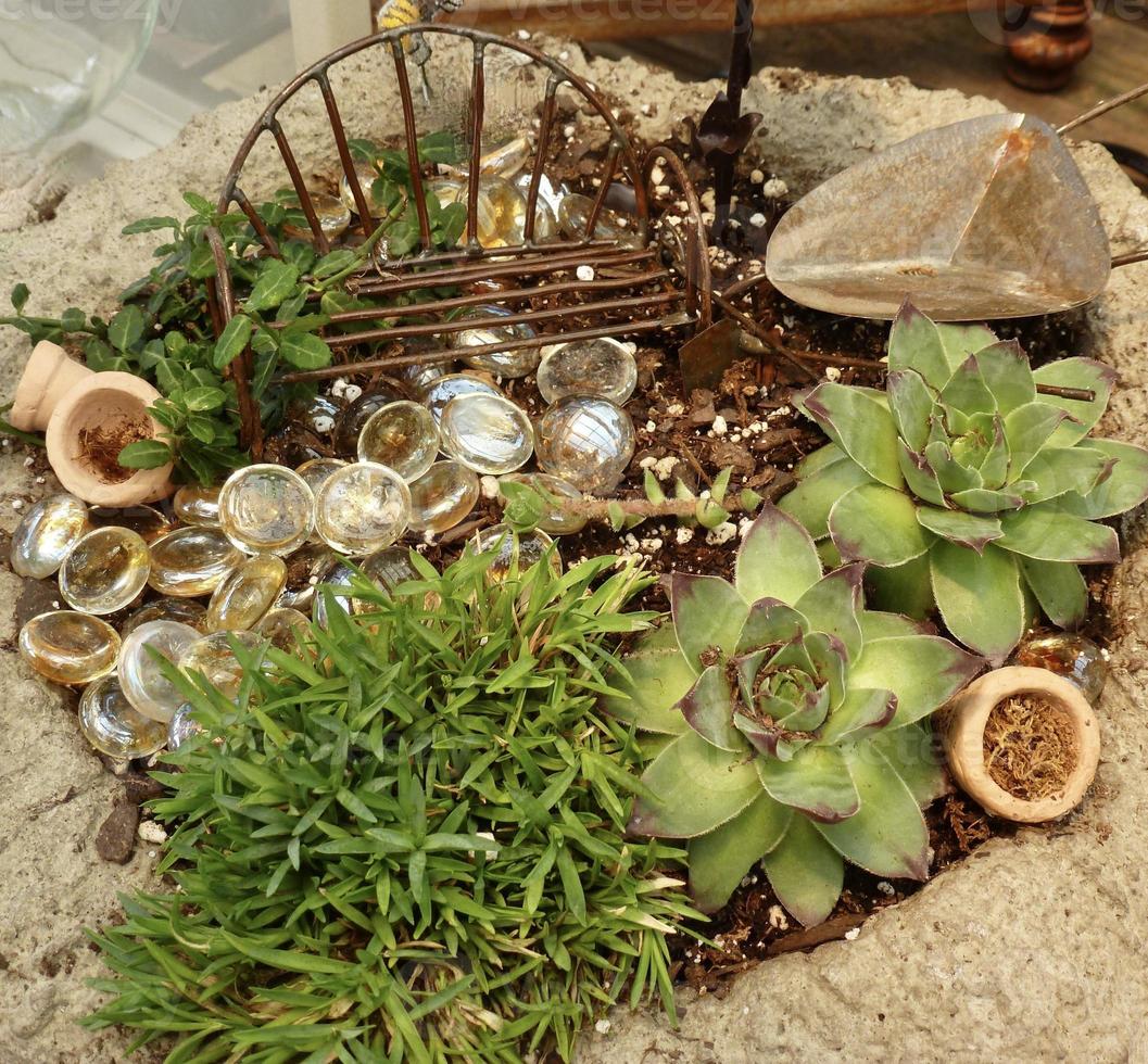 Decorative miniature Fairy Garden photo