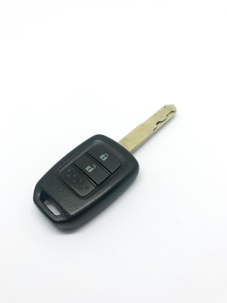 Wireless car key. Carkey isolated on white backround. photo