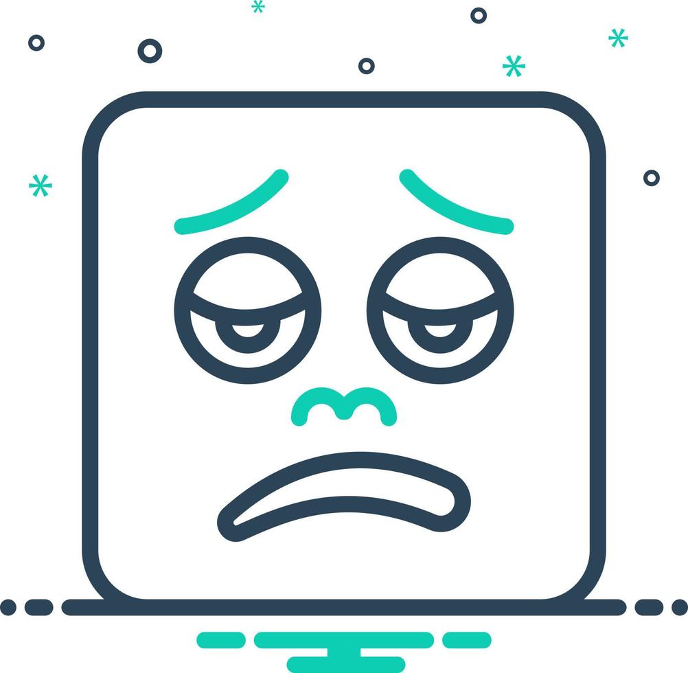 mix icon for disappointed vector