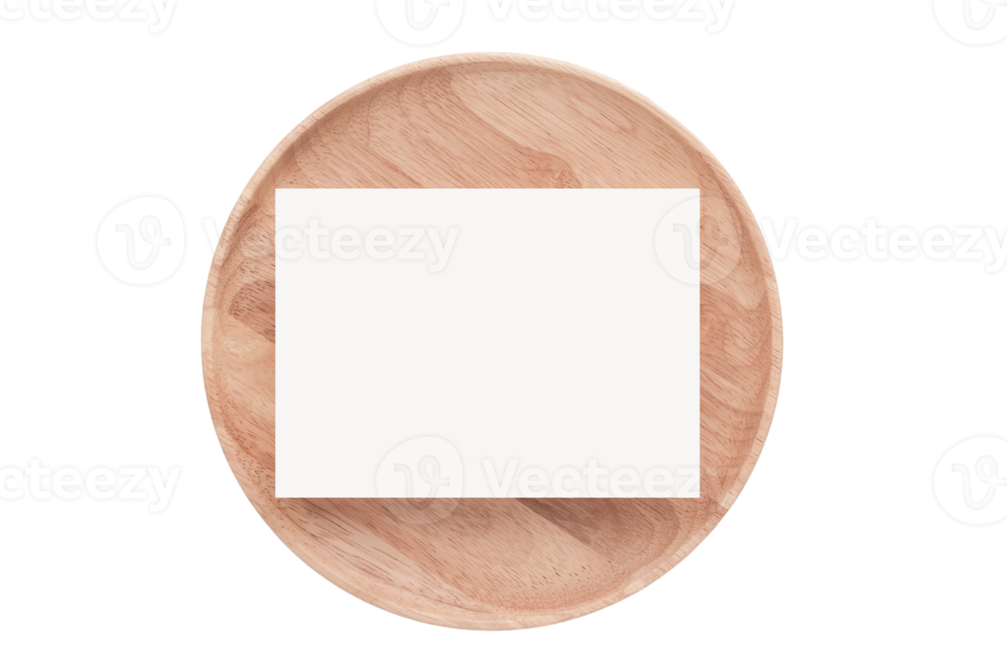 Beige tray with paper isolated on a transparent background png