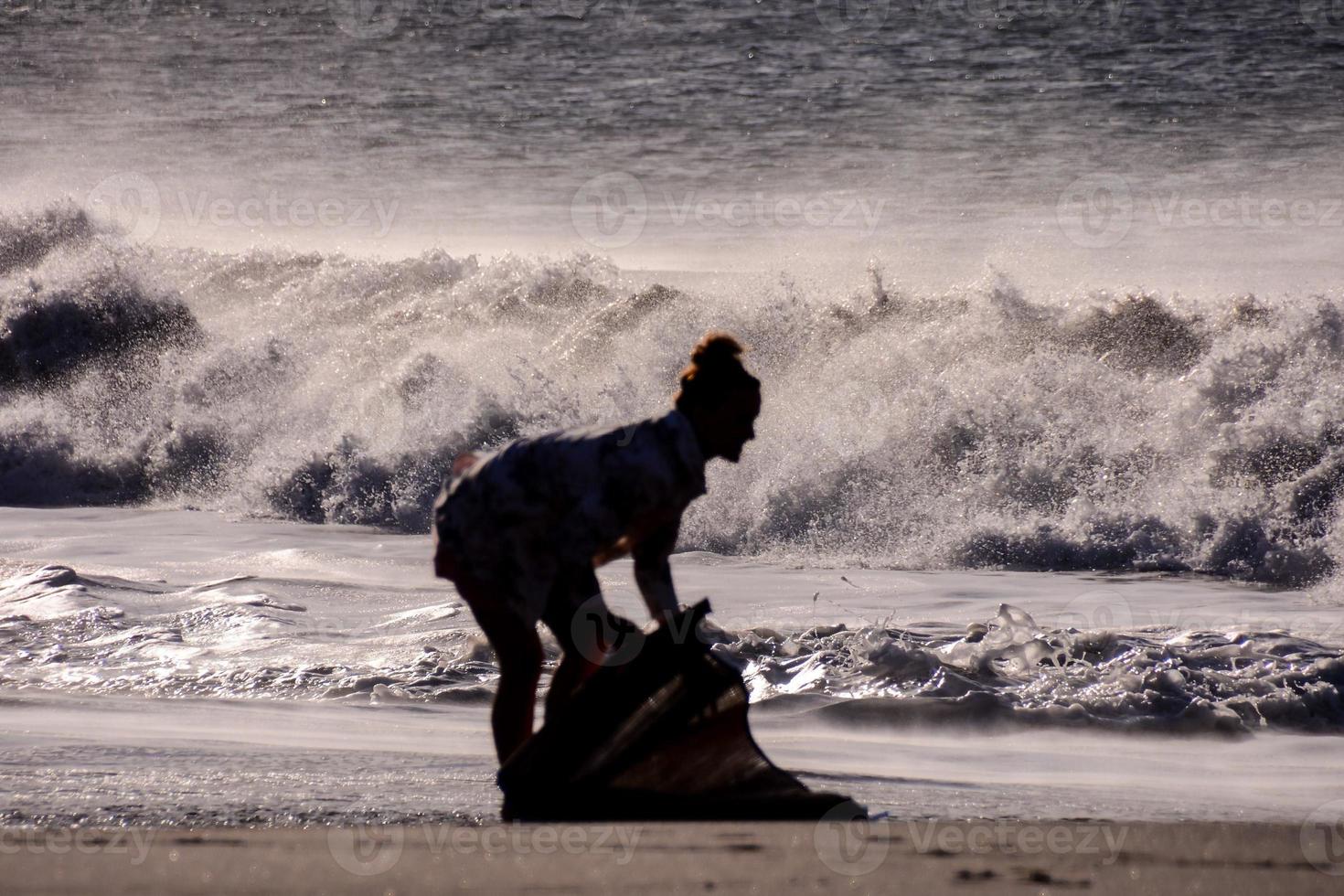 Huge sea waves photo