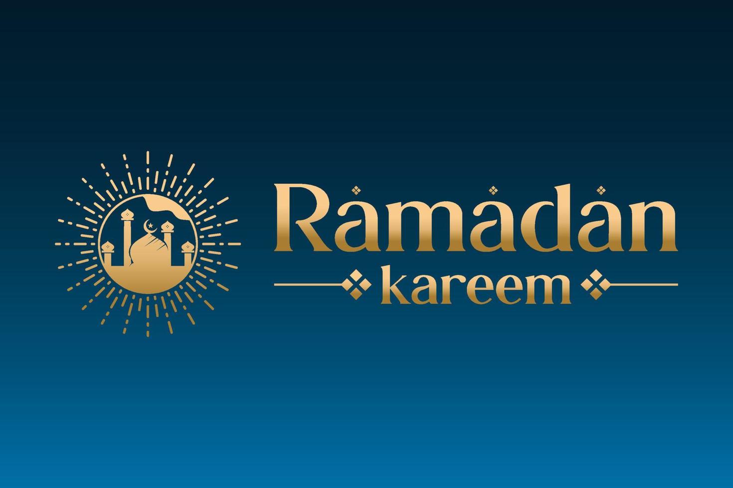 Ramadan Logo Concept Vector. mosque and sunshine logo concept, ramadan greeting, greeting card vector