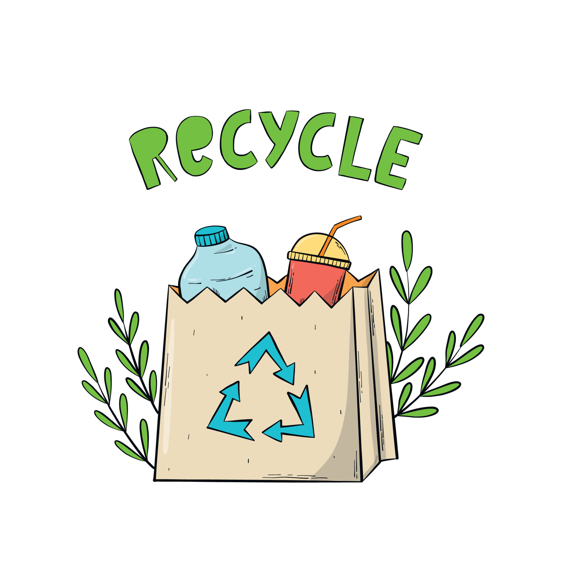 Recycling symbol sketch hi-res stock photography and images - Alamy