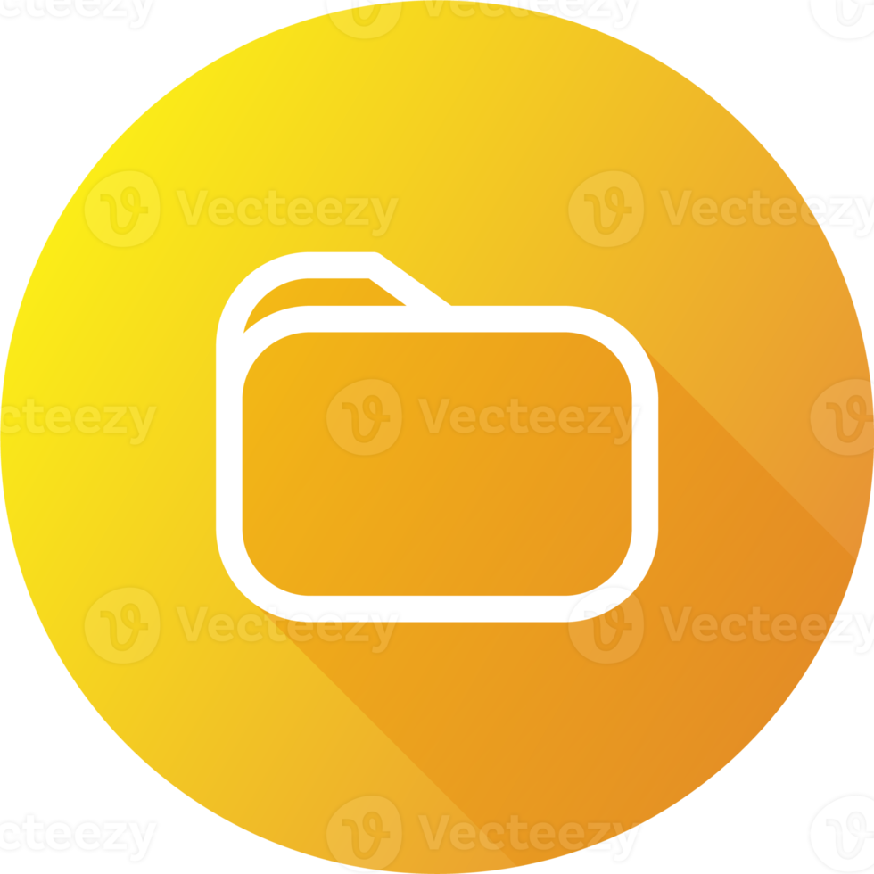 Folder icon in flat design style. Modern website or apps interface. png