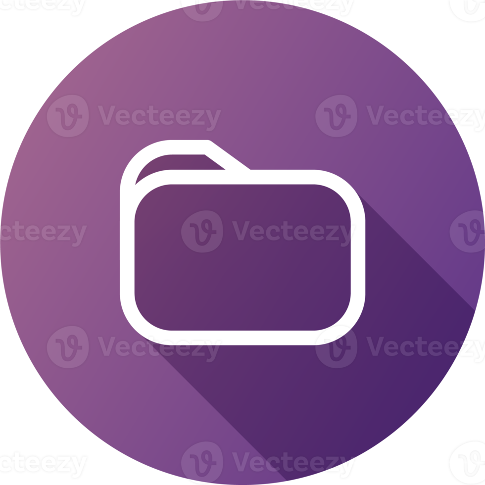 Folder icon in flat design style. Modern website or apps interface. png