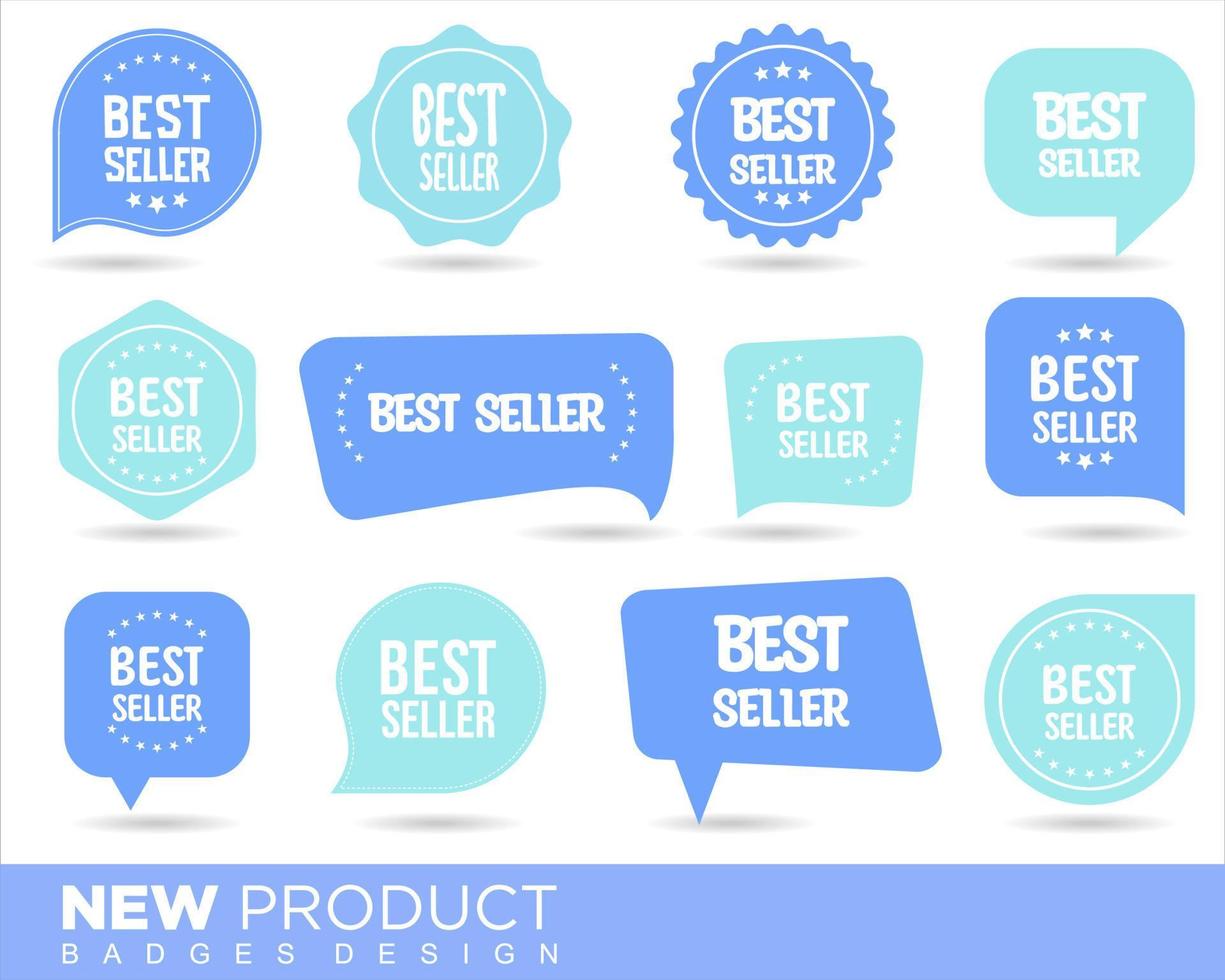 Best seller Badge and Tags in Flat Design Style vector illustration