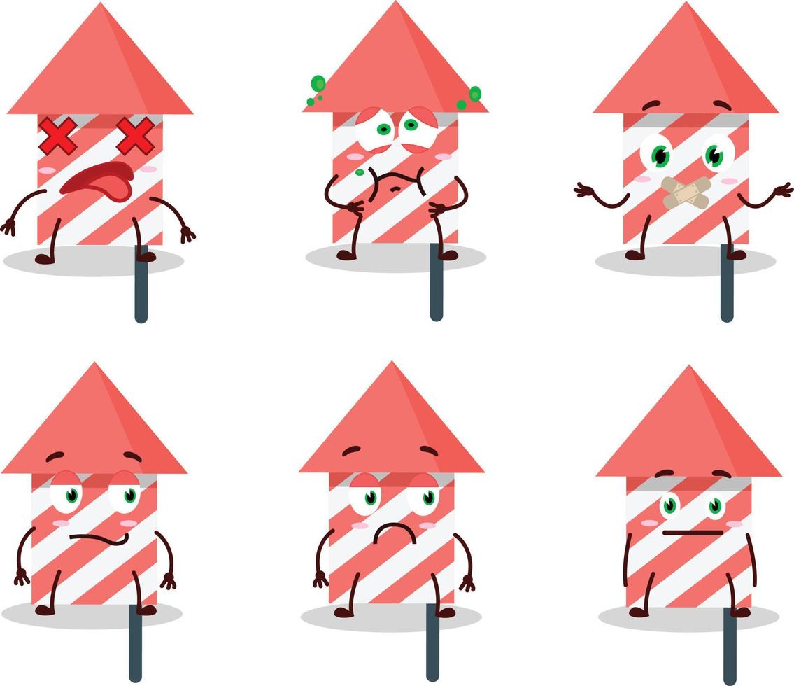 Fire cracker cartoon character with nope expression vector
