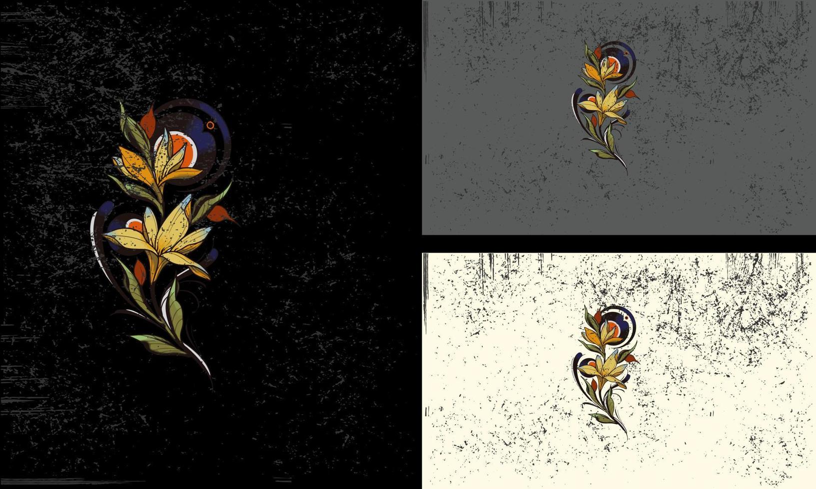 belleza flores vector ilustración plano diseño