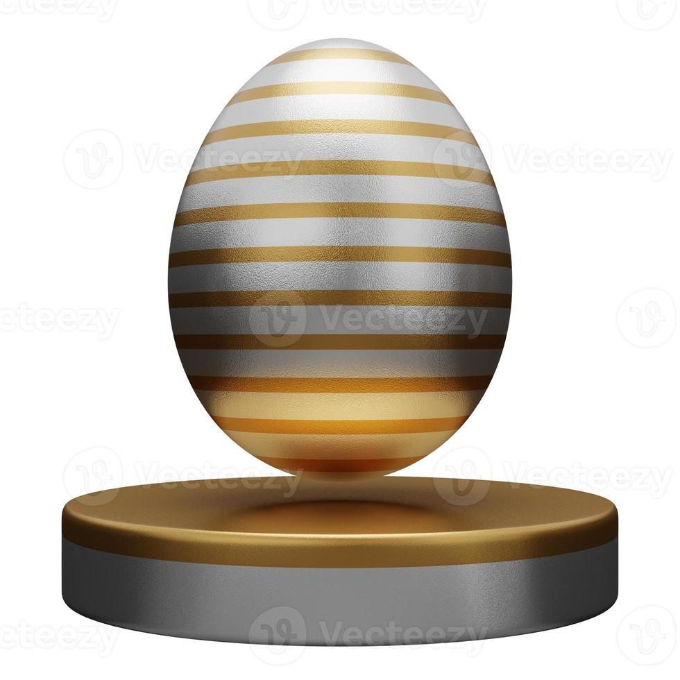 gold egg podium easter 3d illustration photo