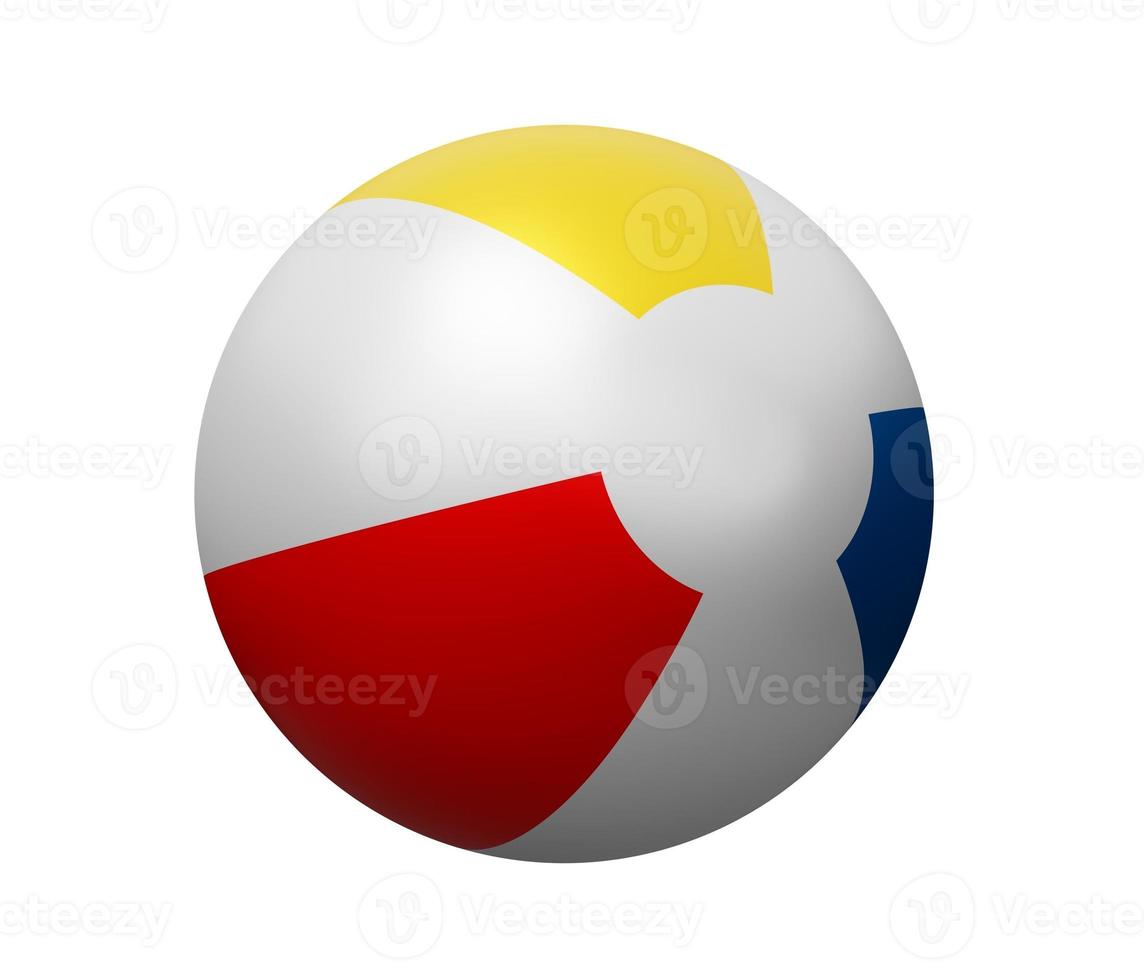 beach ball 3d render object. 3d render cartoon minimal icon illustration photo