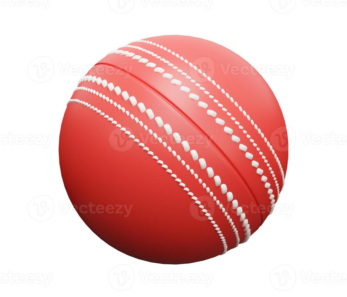 cricket ball 3d. 3d render cartoon minimal icon illustration photo