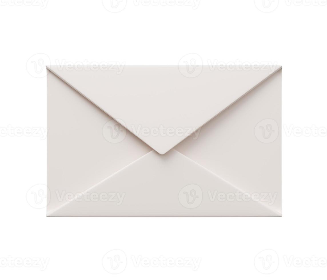 mail envelope 3d icon. 3d render cartoon minimal icon illustration photo