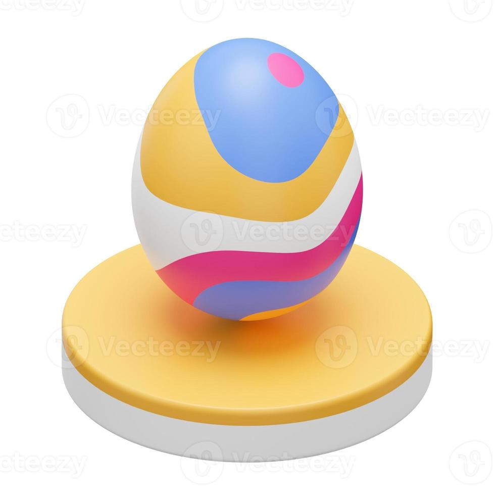 egg podium easter 3d illustration photo