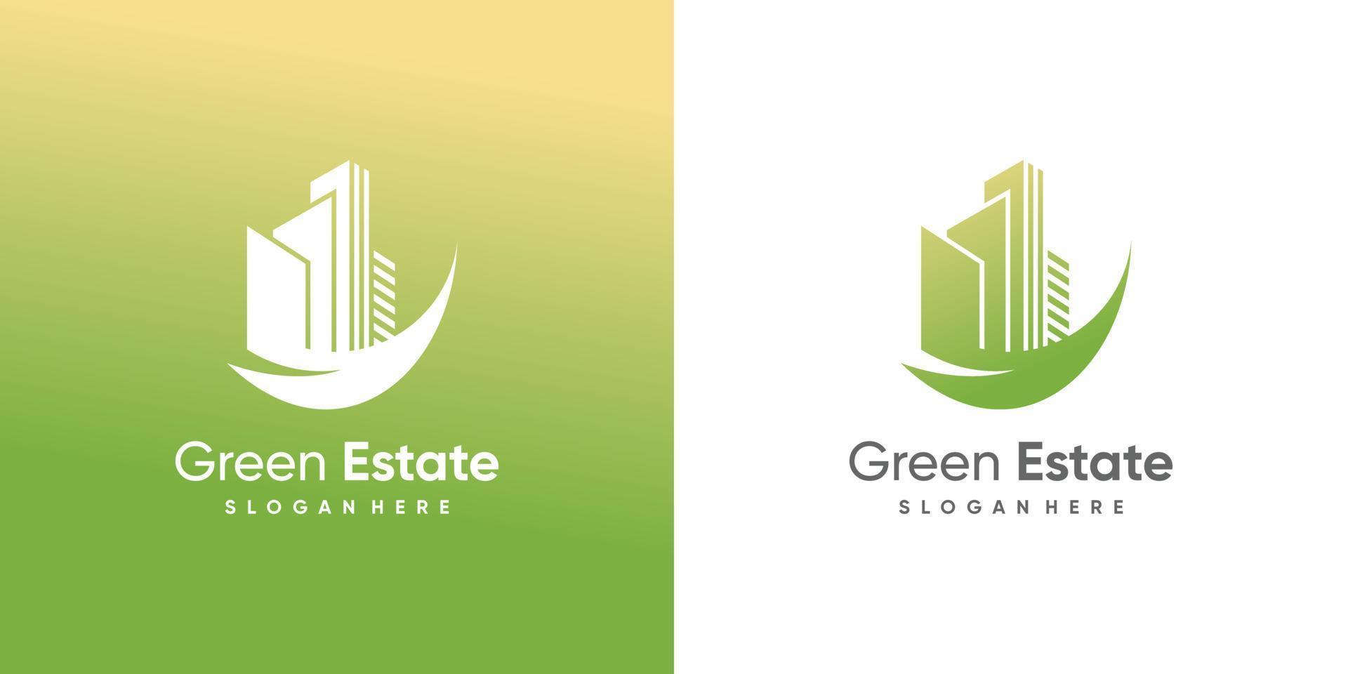 verde casa logo diseño modelo con moderno estilo idea vector