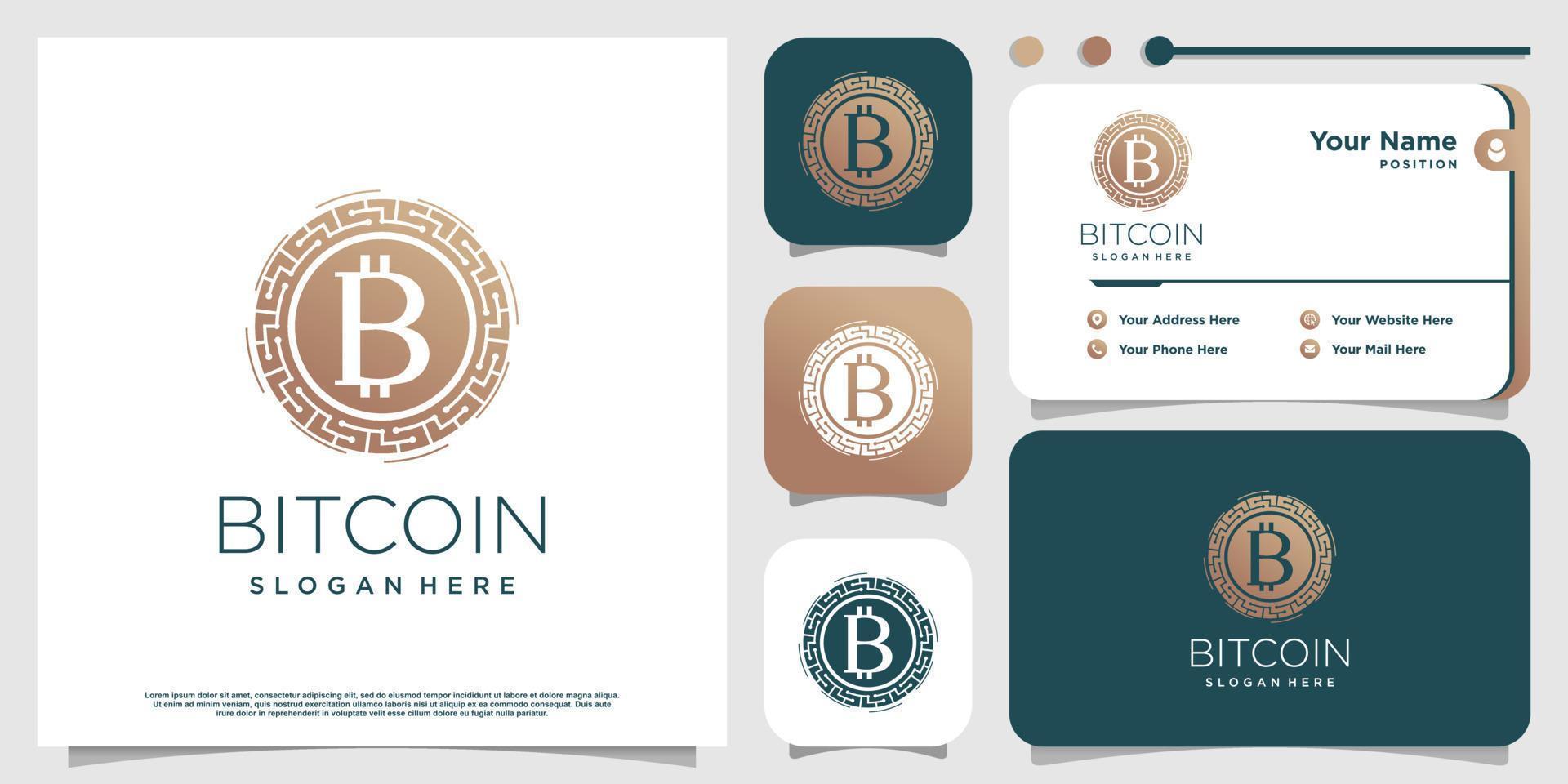 Crypto logo design with creative modern concept idea vector
