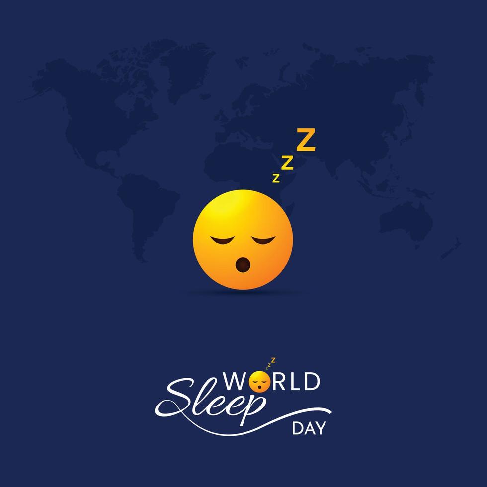 World Sleep Day Social Media Post vector