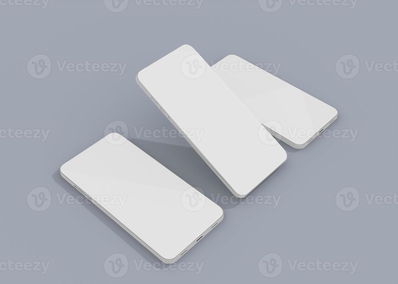 3D rendering modern concept smart phone screen mockup photo