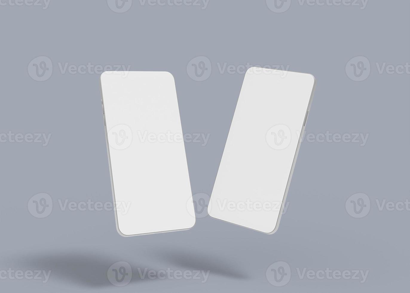 3D rendering modern concept smart phone screen mockup photo