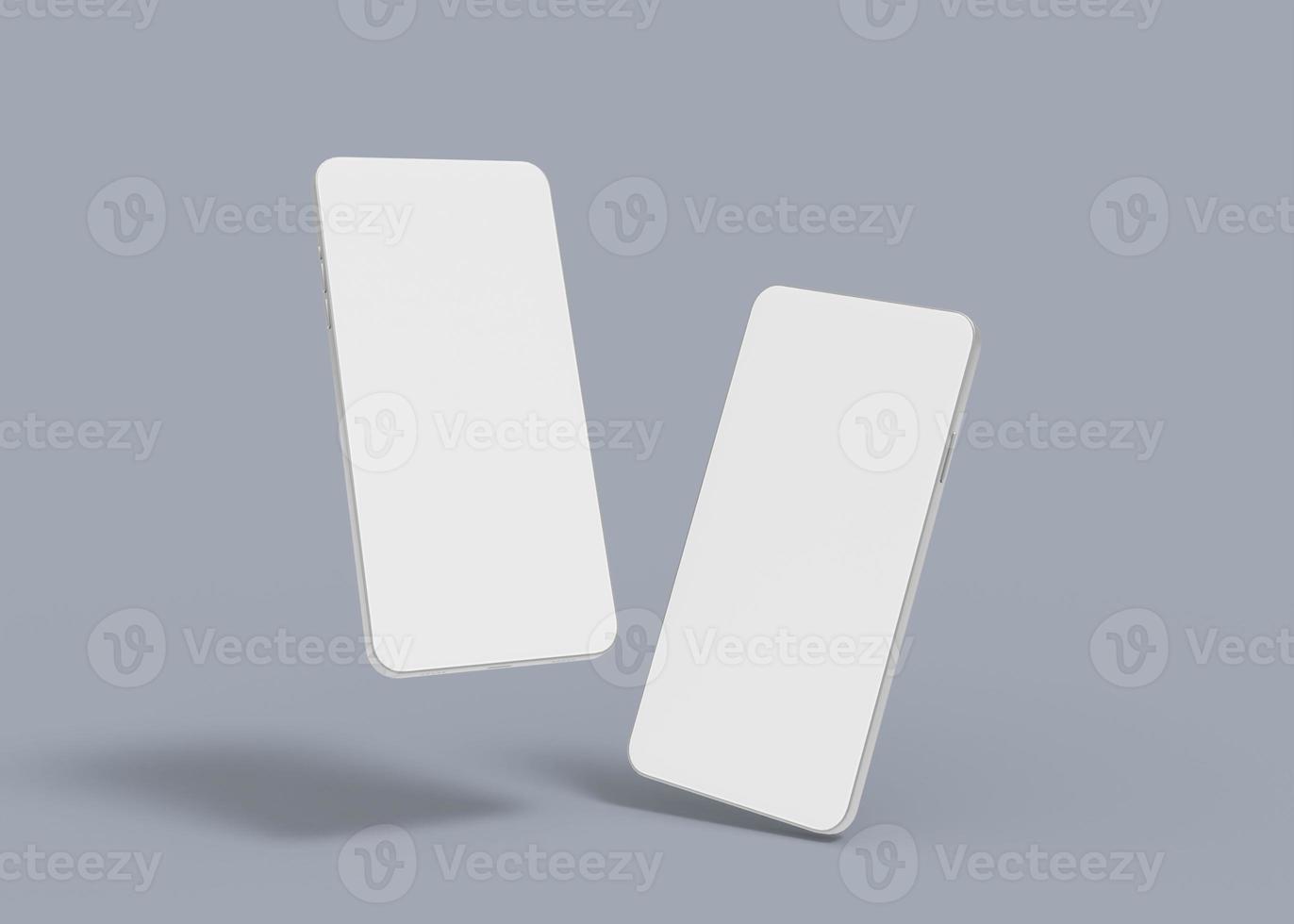 3D rendering modern concept smart phone screen mockup photo