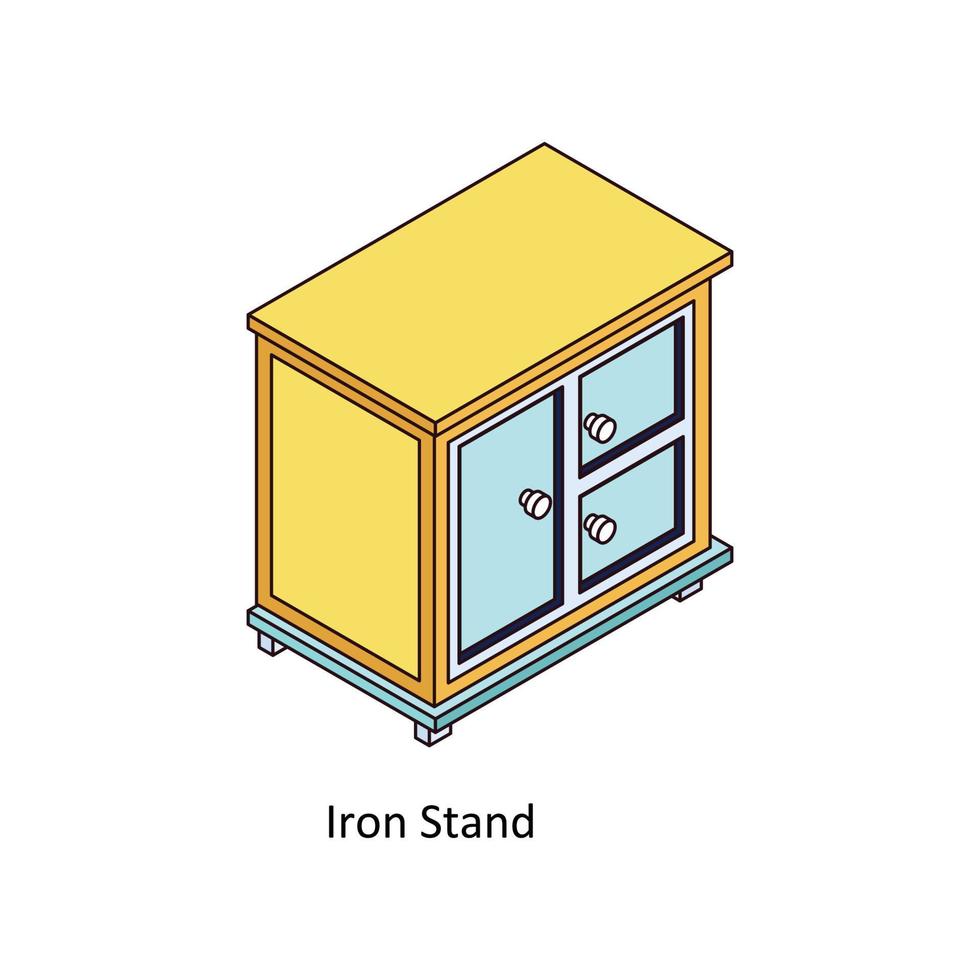 Iron Stand Vector Isometric  Icons. Simple stock illustration stock
