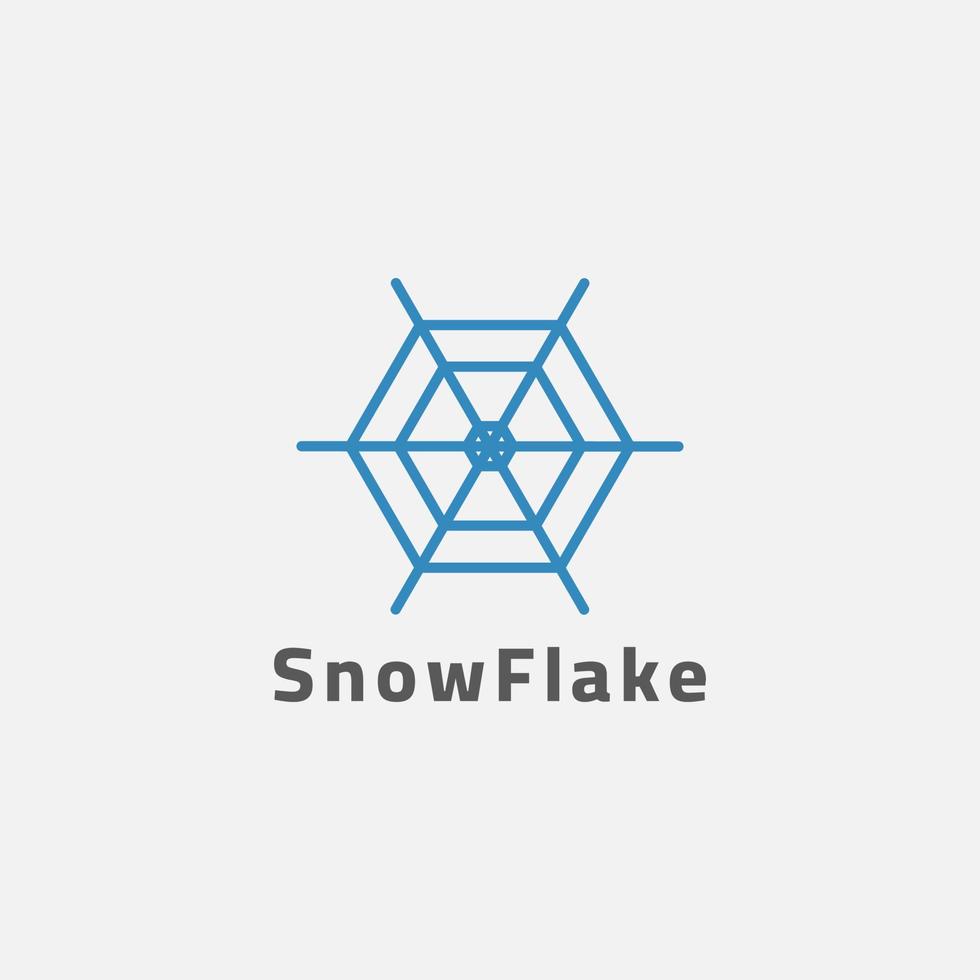A snowflake logo shaped like a spider's web. vector