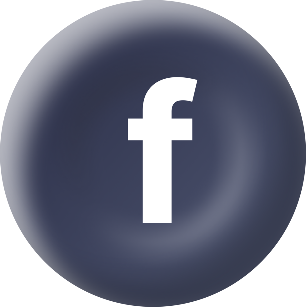 Facebook Logo 3D PNG file free Icon