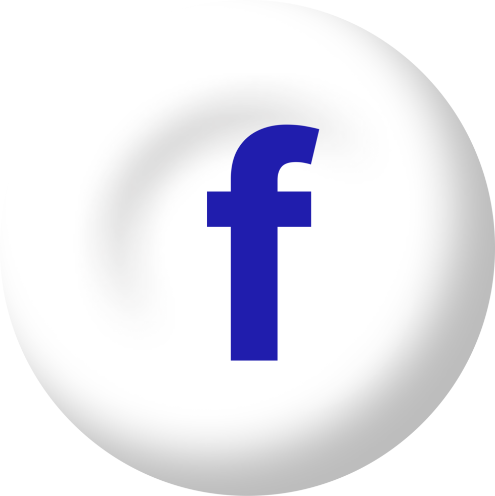 Facebook logo 3d png file gratuito icona