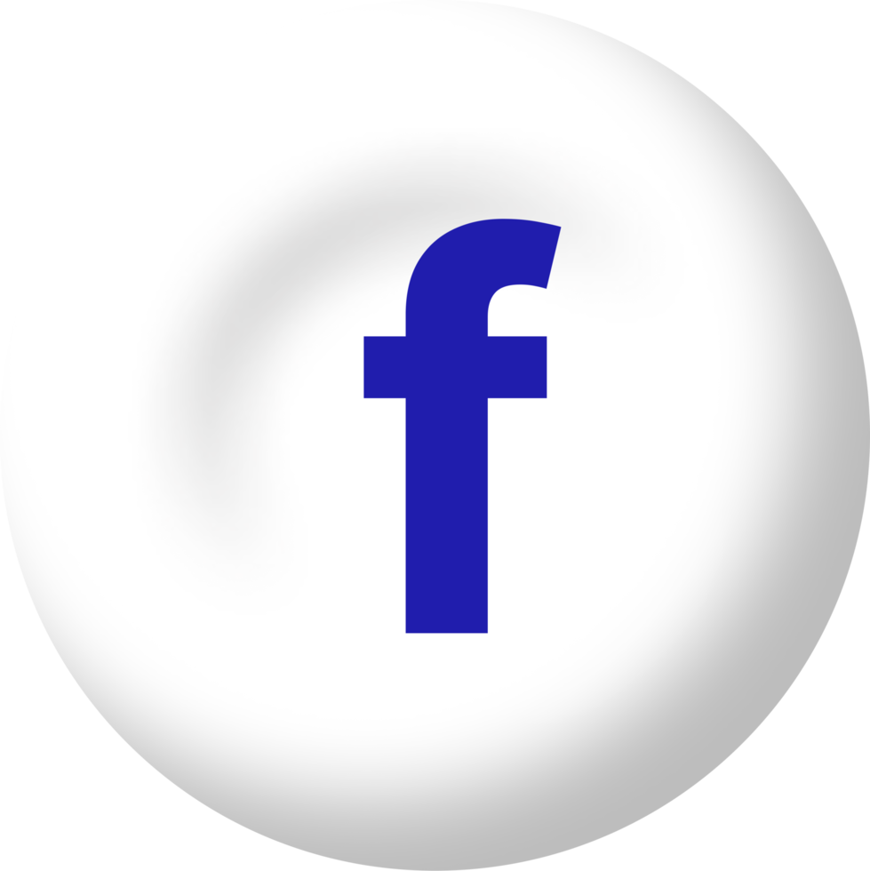 Facebook Logo 3D PNG file free Icon