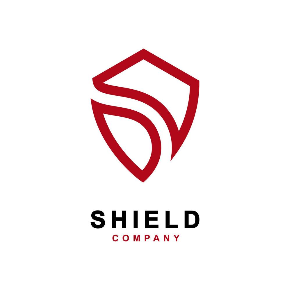 Creative Letter S Logo Design with Font and Modern Shield Combination Concept. vector illustration