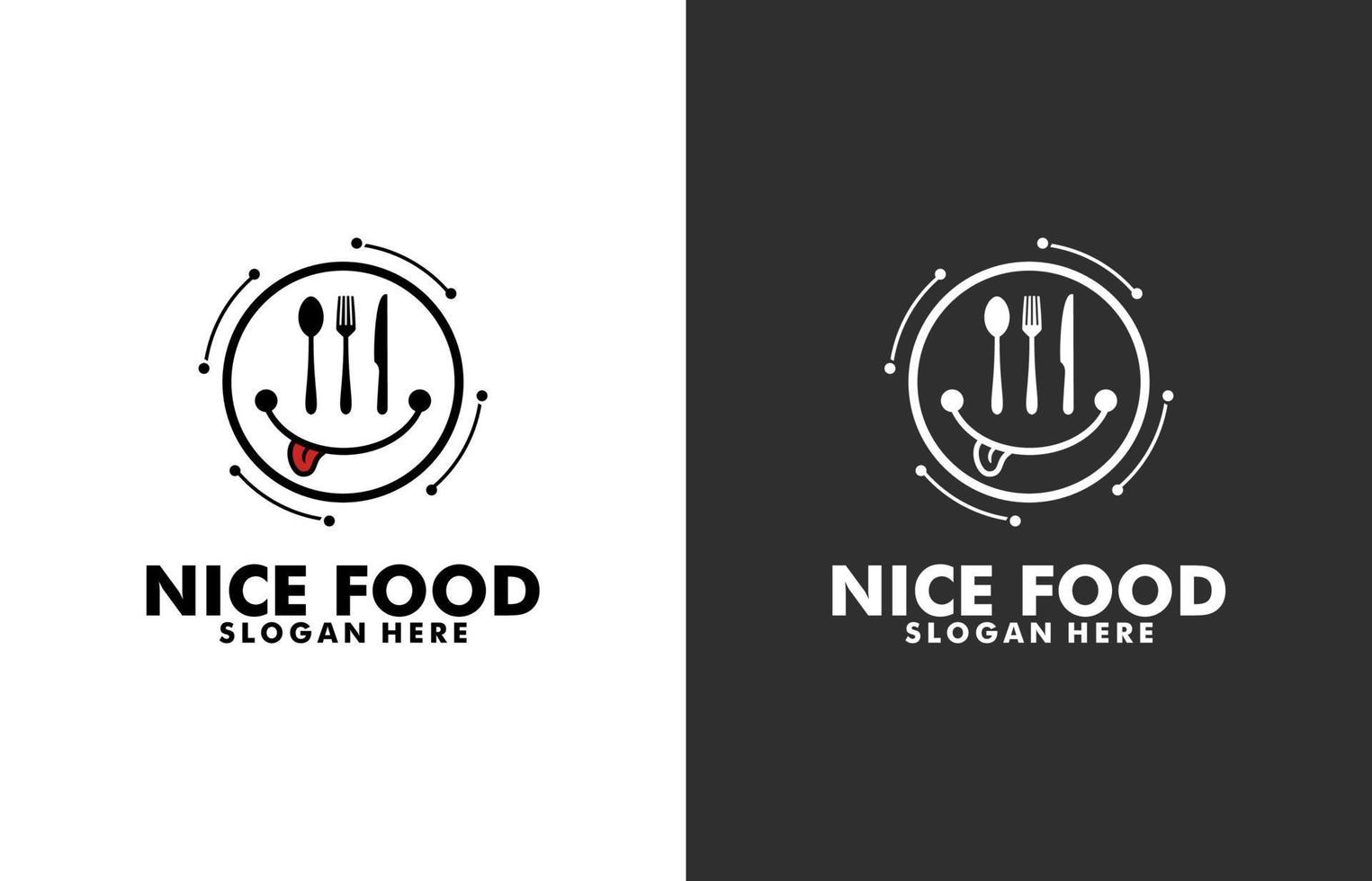 nice food logo vector , food emblem for cafe, restaurant, street food and other