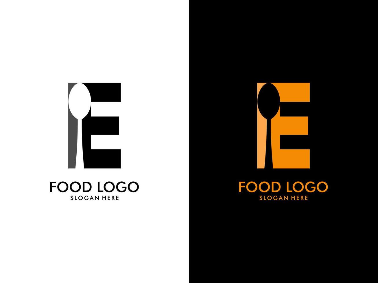 Initial Letter E  Food Logo, food logo vector