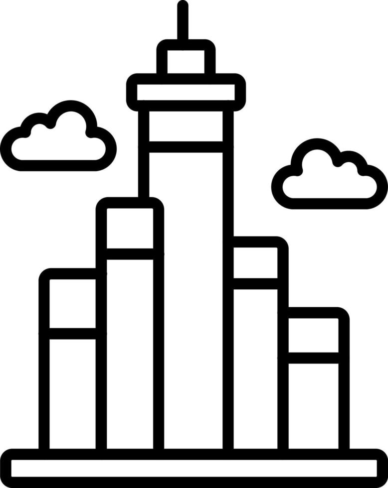 Burj Khalifa Icon Style vector